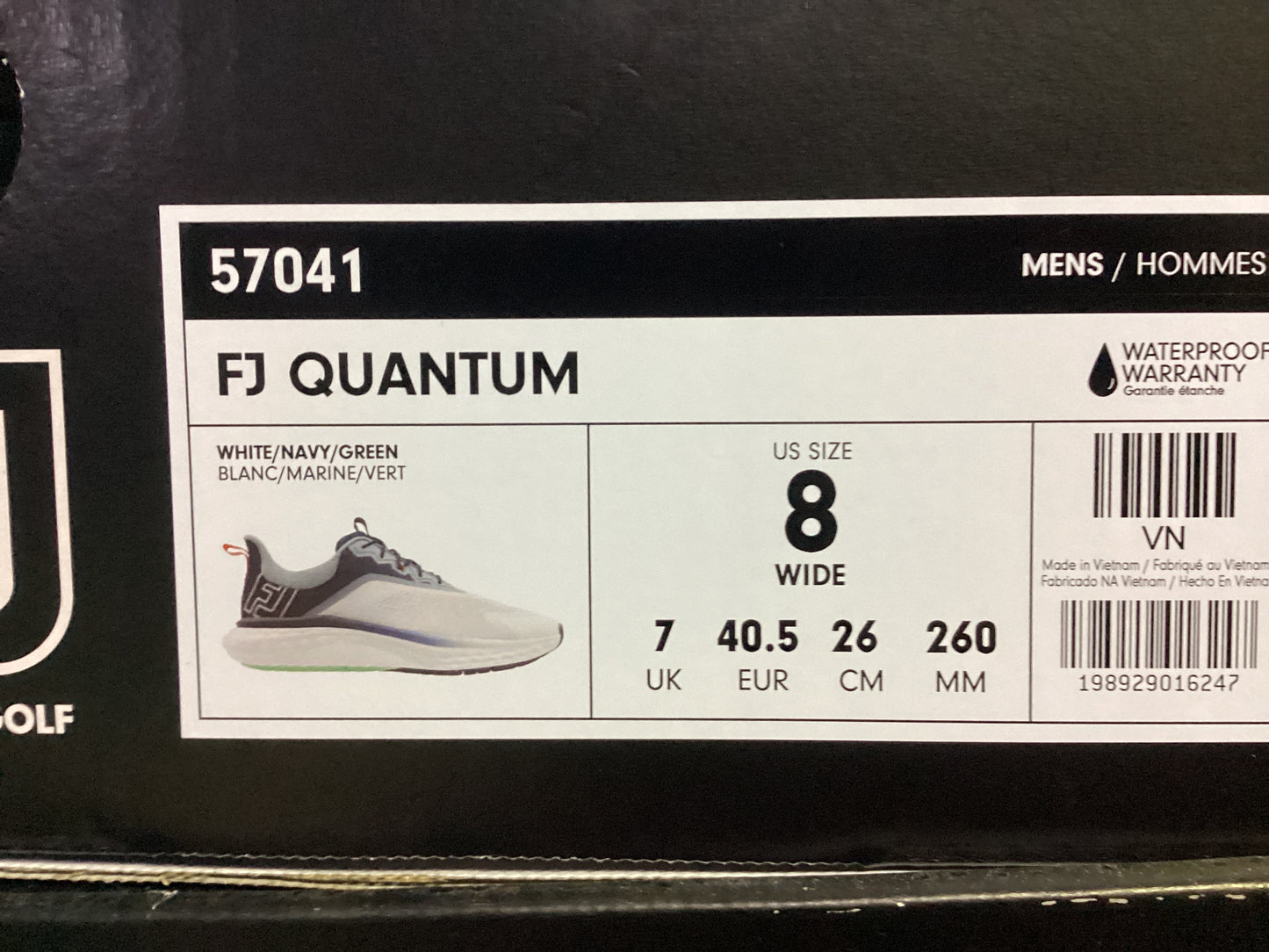 FJ MENS QUANTUM 57041 WHITE/NAVY/GREEN