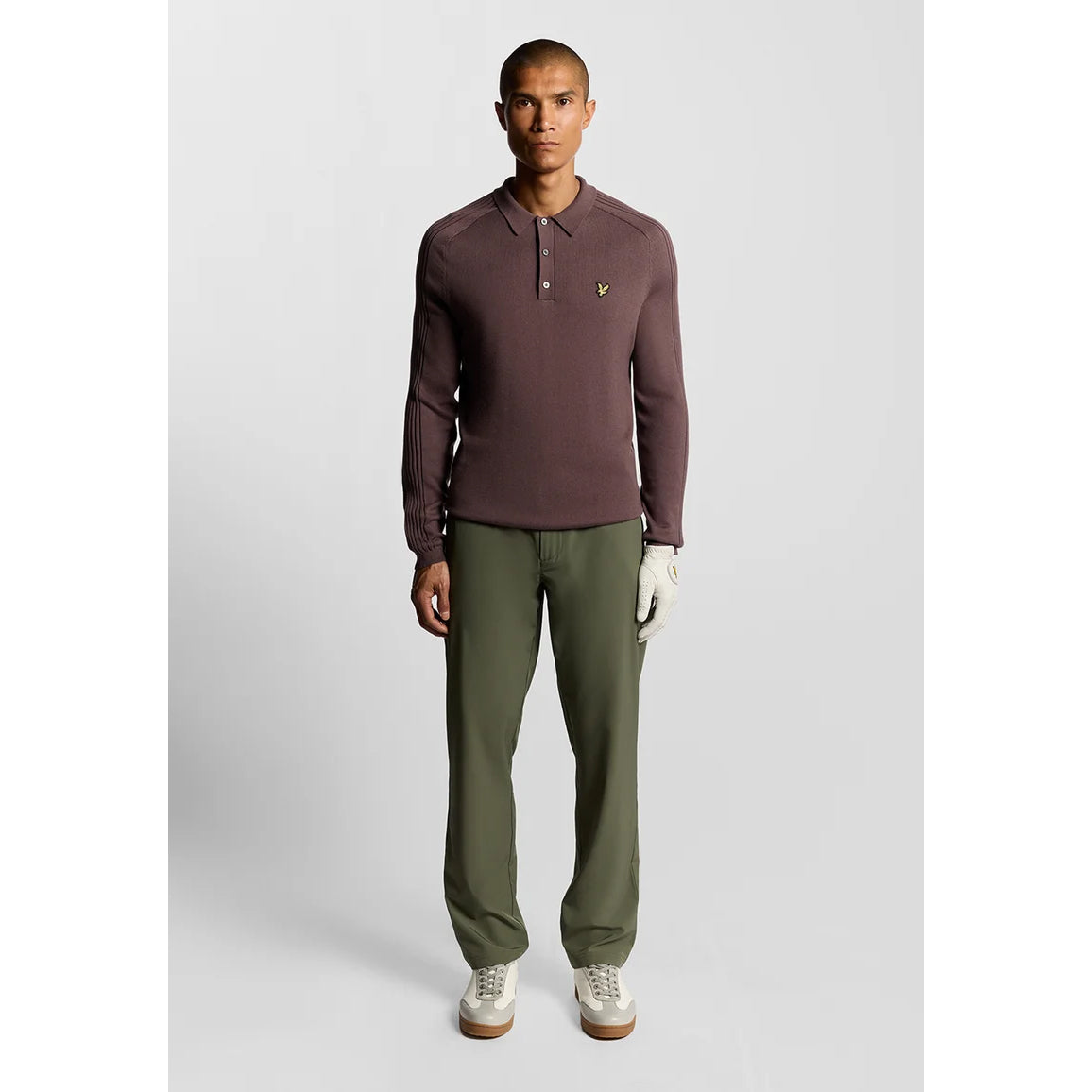Lyle & Scott Long Sleeve Knitted Golf Polo Shirt