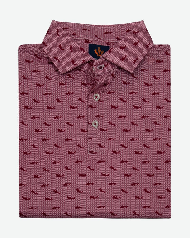 DONALD ROSS MEN'S SPORT POLO - CALLAN SHARK PRINT