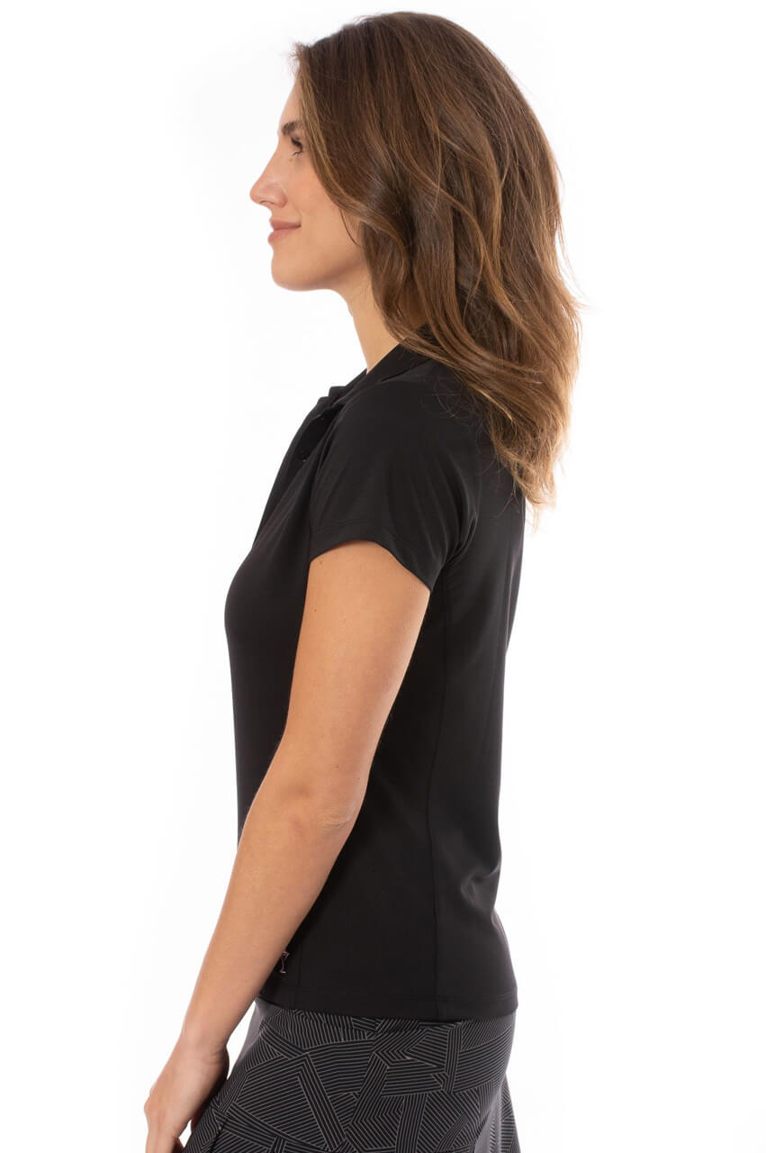 GOLFTINI SHORT SLEEVE RUFFLE POLO