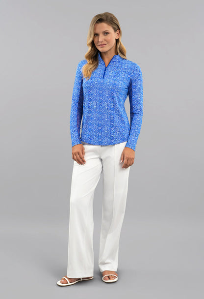IBKUL Amani Long Sleeve Mock Neck Top