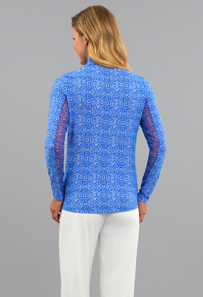 IBKUL Amani Long Sleeve Mock Neck Top