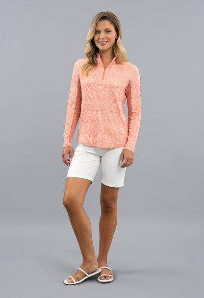 IBKUL Amani Long Sleeve Mock Neck Top