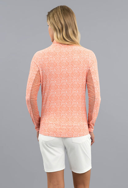 IBKUL Amani Long Sleeve Mock Neck Top