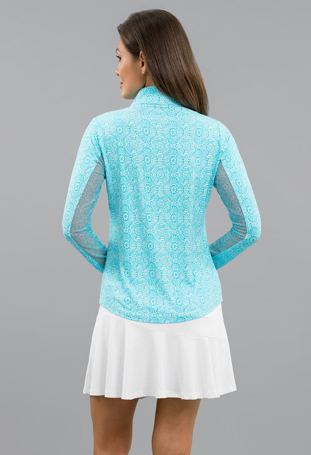 IBKUL Amani Long Sleeve Mock Neck Top