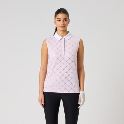 Daily Sports Foil Printed Sleeveless Polo shirt