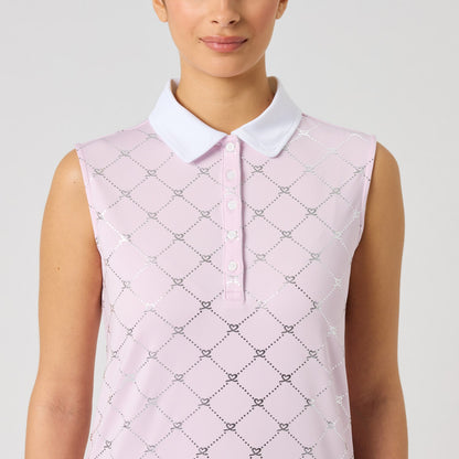 Daily Sports Foil Printed Sleeveless Polo shirt