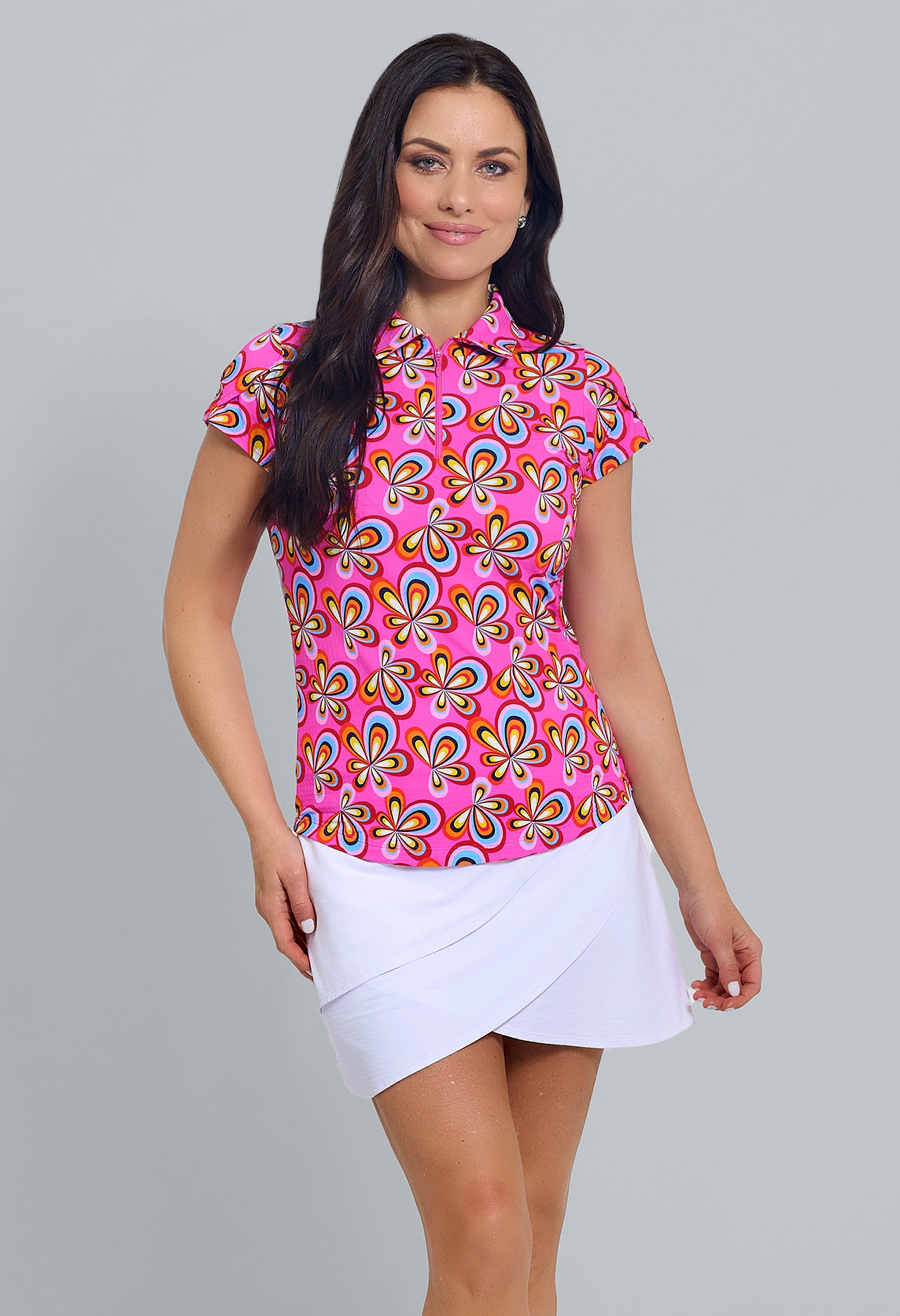 IBKUL ARYA TULIP SHORT SLEEVE POLO