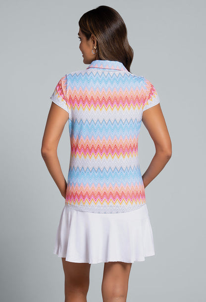IBKUL SUSAN TULIP SHORT SLEEVE POLO