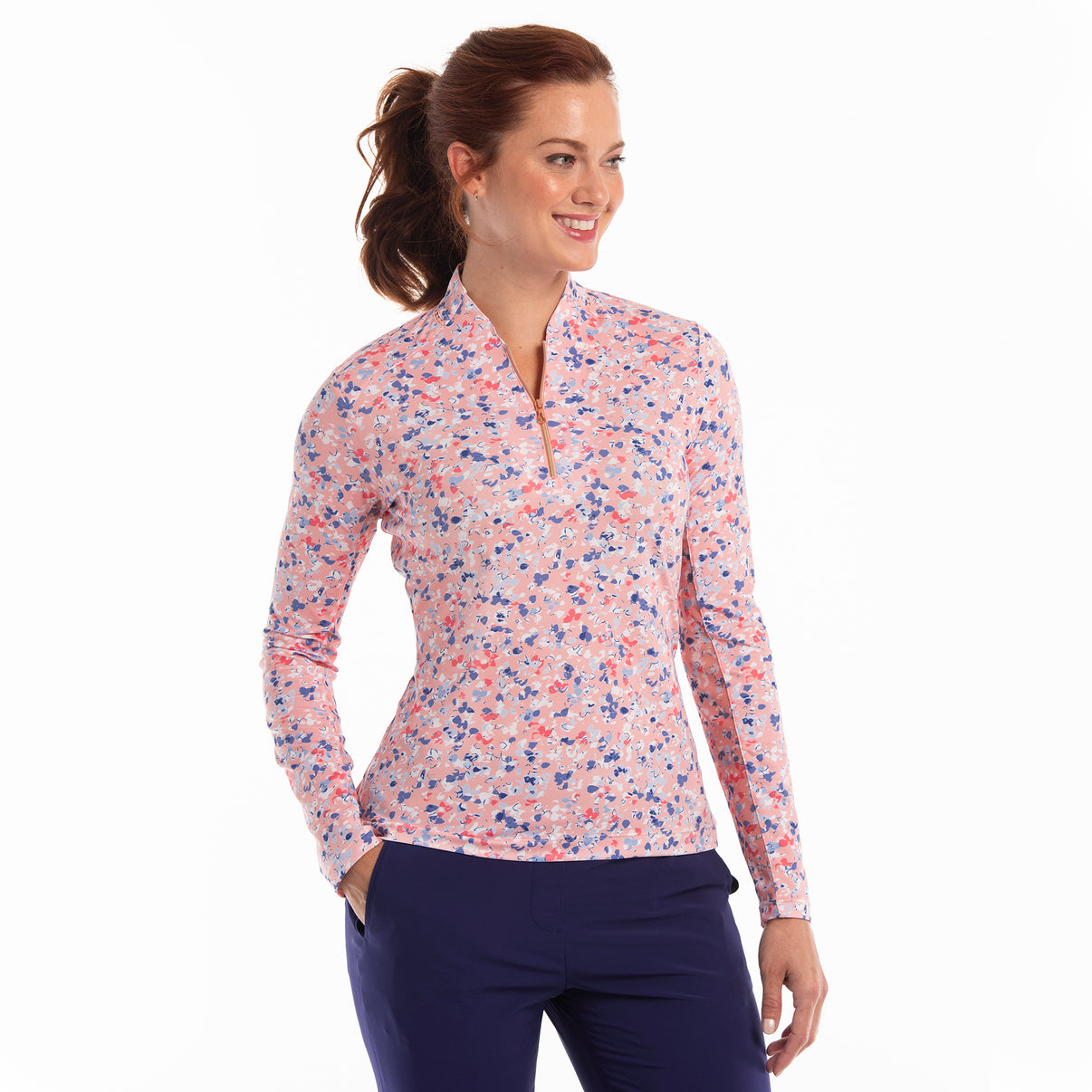 EPNY LONG SLEEVE SUN TOP - DELICATE FLORAL PRINT