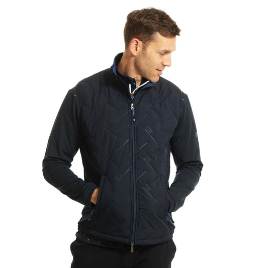 ISLAND GREEN WELDED QUILTED VEST ROYAL NAVY