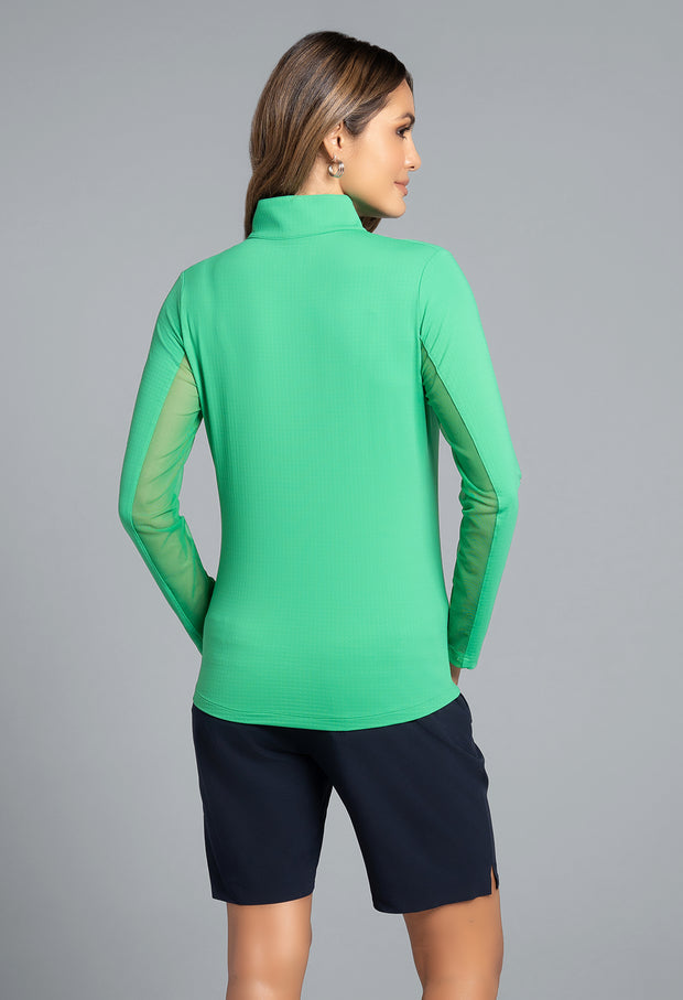 IBKUL Solid Long Sleeve Mock Neck Top