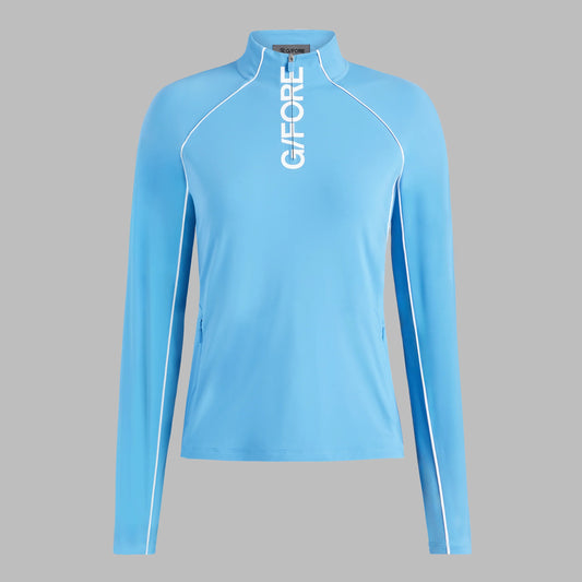 GFORE CONTRAST MESH SILKY TECH NYLON 1/4 ZIP PULLOVER