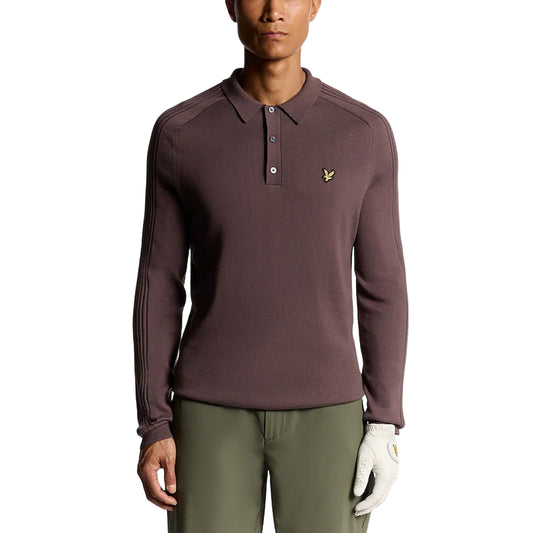 Lyle & Scott Long Sleeve Knitted Golf Polo Shirt