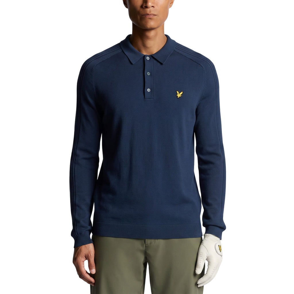 Lyle & Scott Long Sleeve Knitted Golf Polo Shirt
