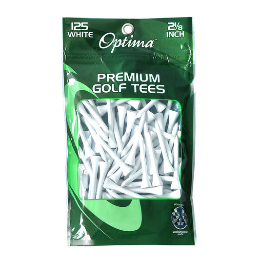 Optima White Wooden Tees 2 1/8"- Pack of 125