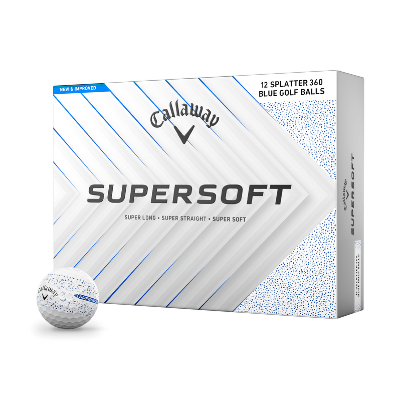 CALLAWAY SUPERSOFT - BLUE SPLATTER DOZEN
