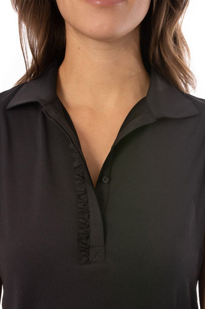 GOLFTINI SHORT SLEEVE RUFFLE POLO