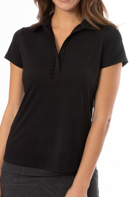 GOLFTINI SHORT SLEEVE RUFFLE POLO
