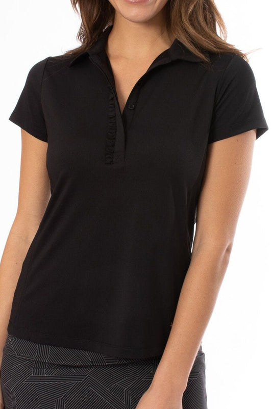 GOLFTINI SHORT SLEEVE RUFFLE POLO