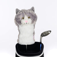 Daphne Headcover- Grey & White Cat