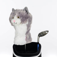 Daphne Headcover- Grey & White Cat