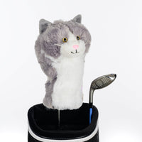 Daphne Headcover- Grey & White Cat
