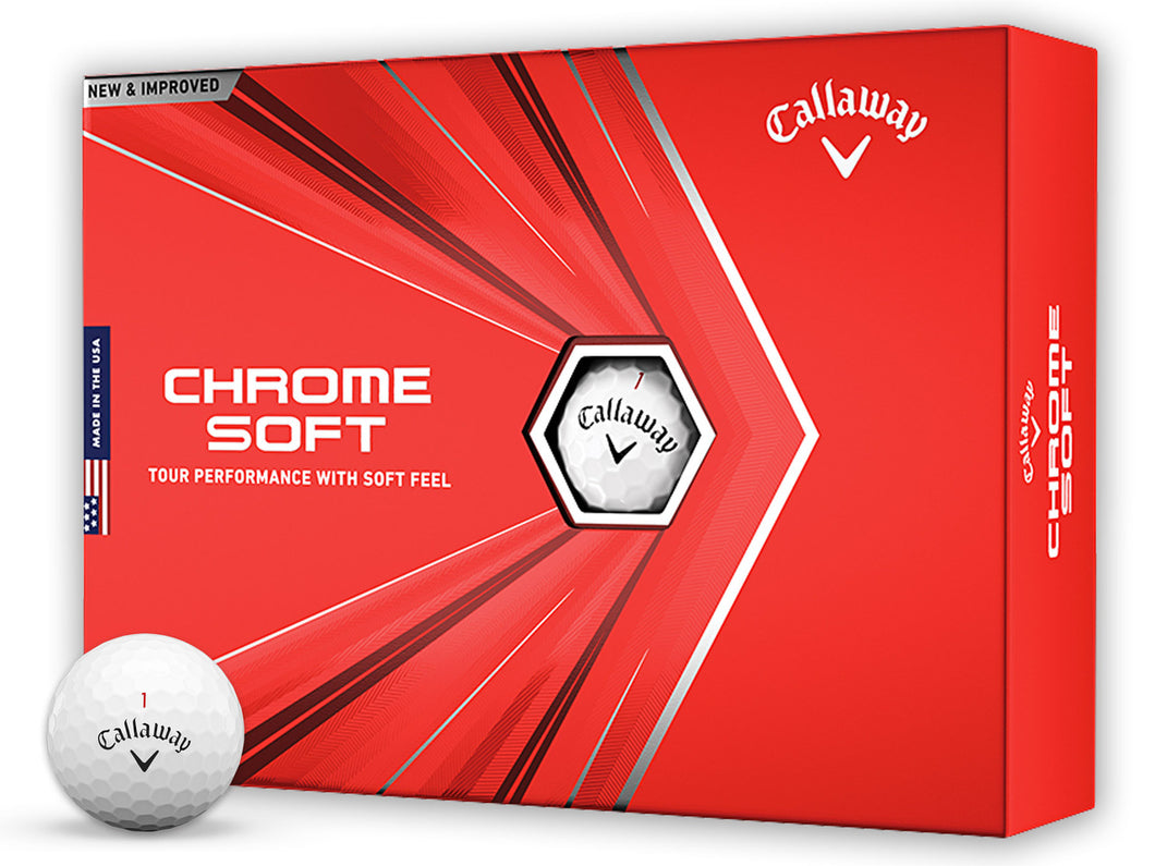 Callaway Chrome Soft 2020 Golf Balls - 1 Dozen White