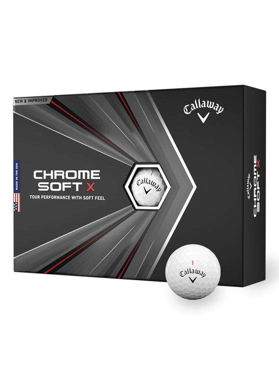 Callaway Chrome Soft X 2020 Golf Balls - 1 Dozen White