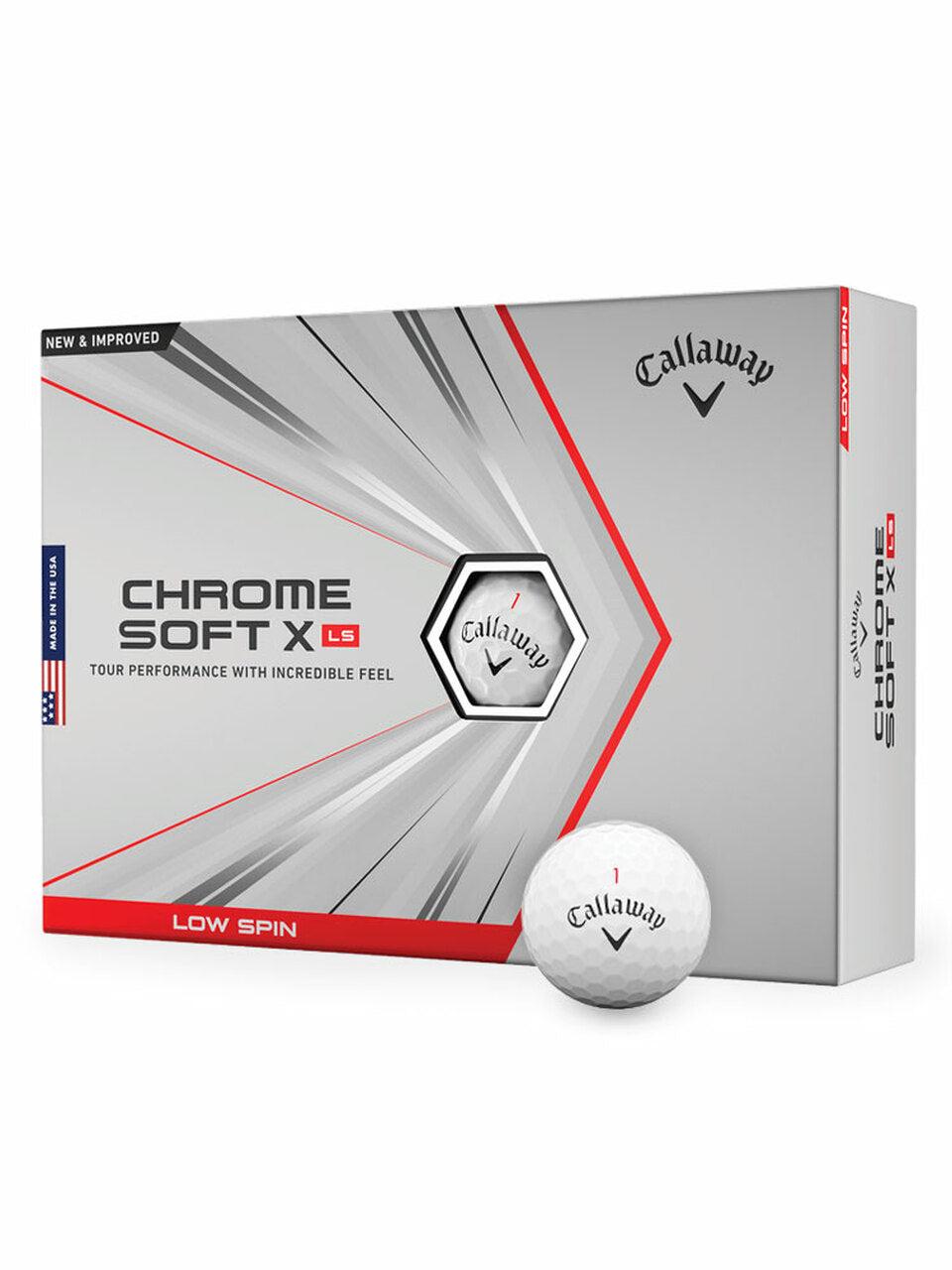 Callaway Chrome Soft X LS Golf Balls - 1 Dozen White